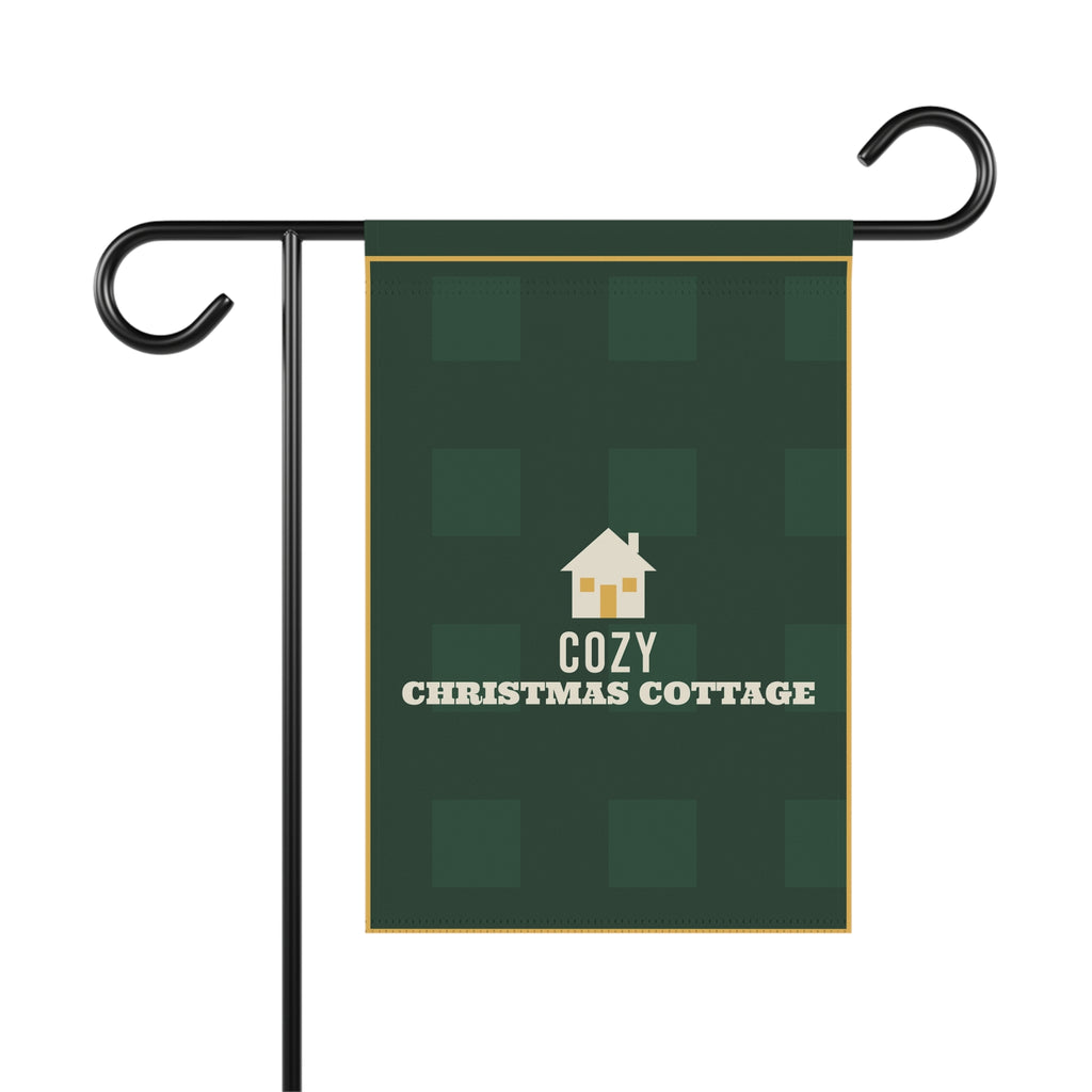 Cozy Christmas Cottage Garden Flag