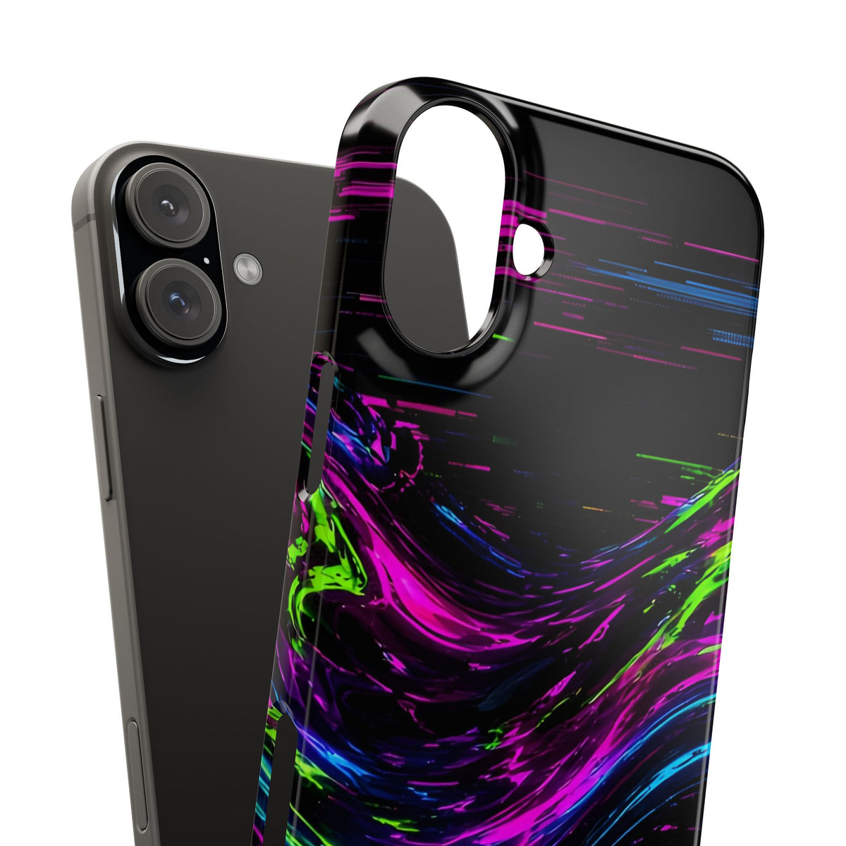 Glitch Wave Abstract Phone Case – unique art gift, photo 44