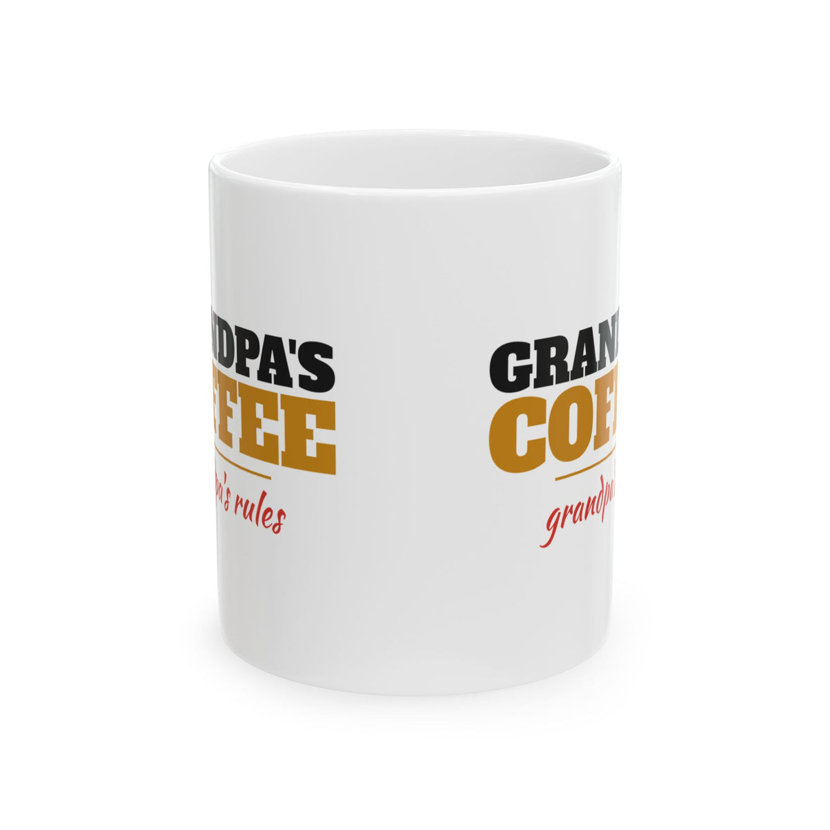Grandpa's Coffee Grandpa's Rules Mug Grandpa Gift – Gifted Porch, view 2