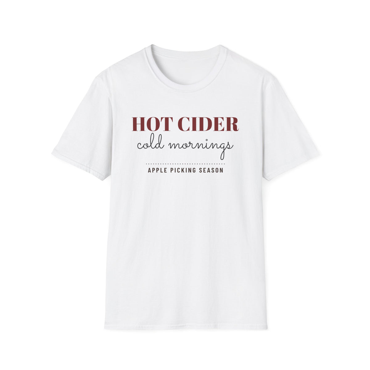 Hot Cider Cold Mornings Fall T-Shirt – Gifted Porch, view 1