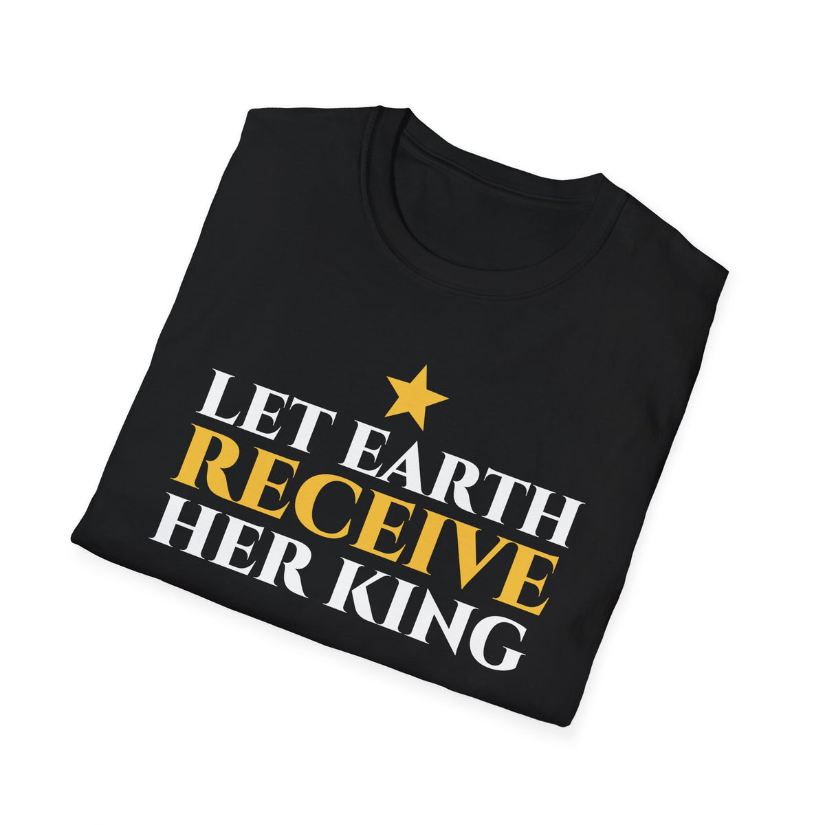 Let Earth Receive Her King Christmas T-Shirt Christian Hymn Faith Gift Tee – Gifted Porch