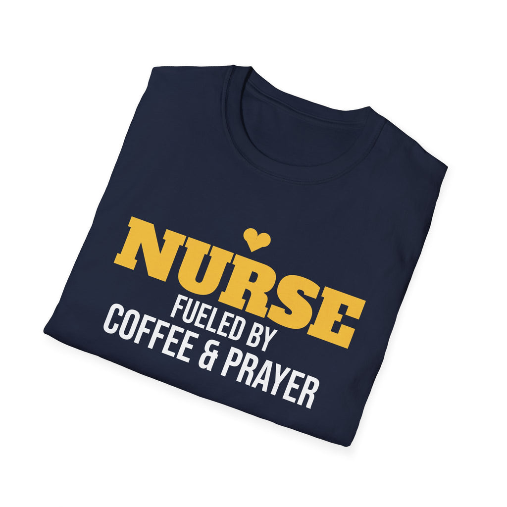 Nurse Fueled By Coffee And Prayer T-Shirt Christian Nurse Gift Tee – Gifted Porch