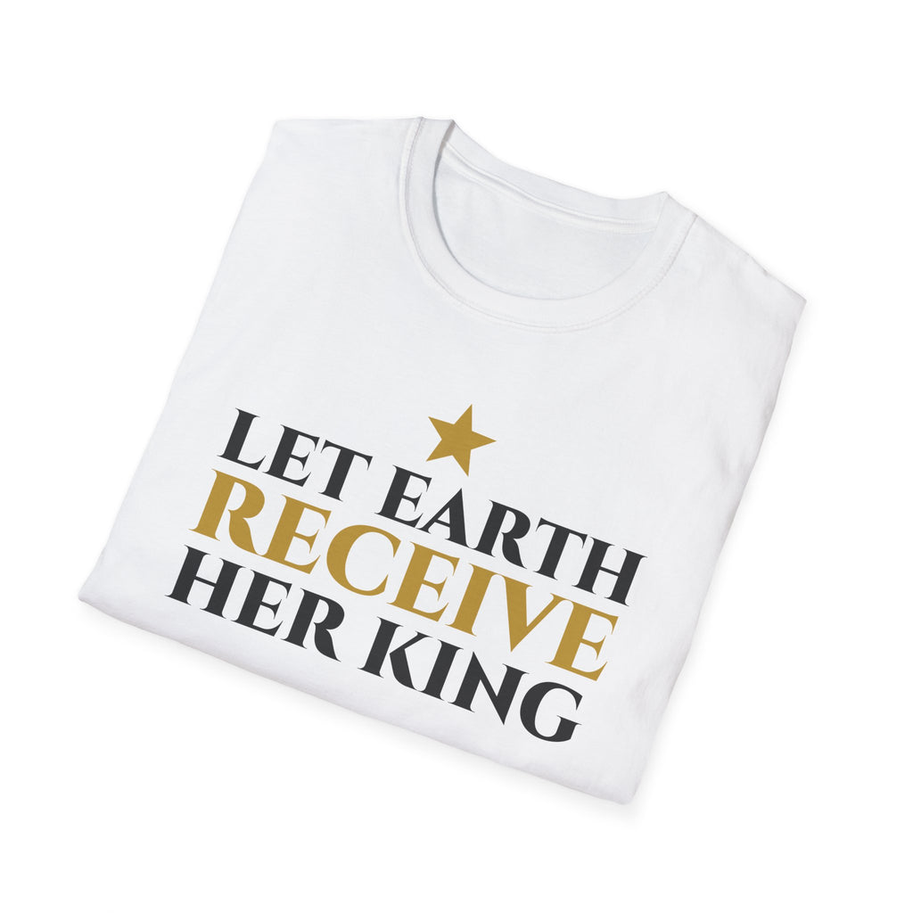 Let Earth Receive Her King Christmas T-Shirt Christian Hymn Faith Gift Tee – Gifted Porch