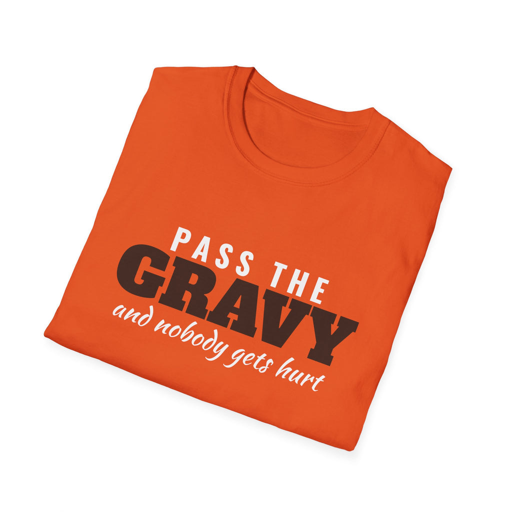 Pass The Gravy And Nobody Gets Hurt Thanksgiving T-Shirt – Gifted Porch, view 18