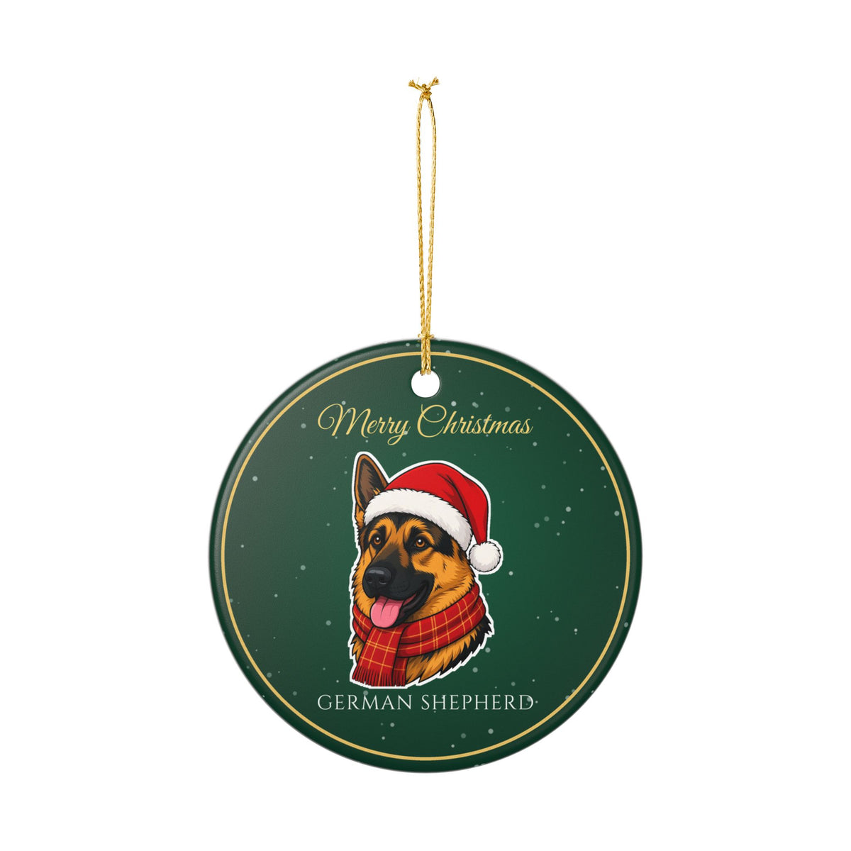German Shepherd Dog Christmas Ornament