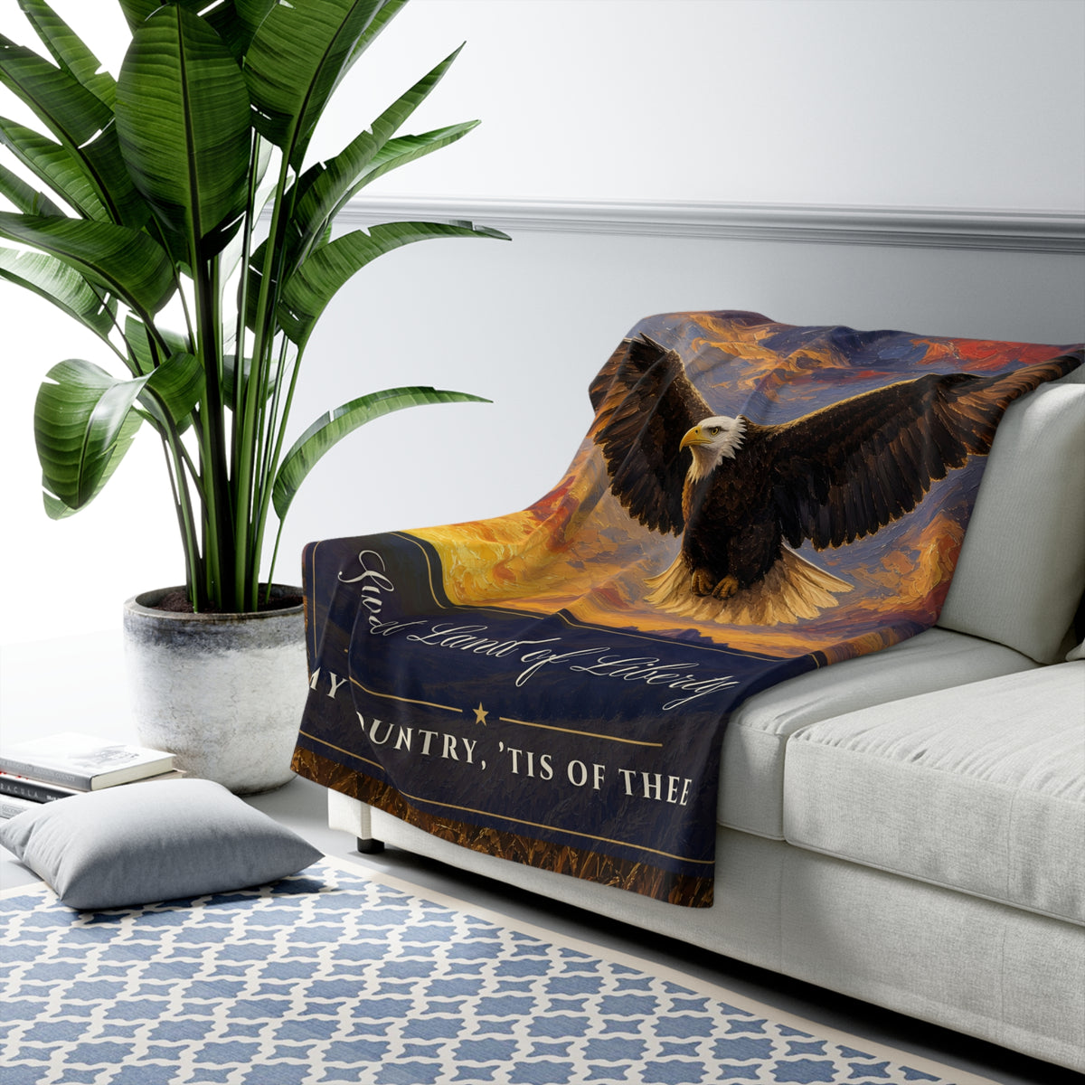 Sweet Land of Liberty Sherpa Blanket