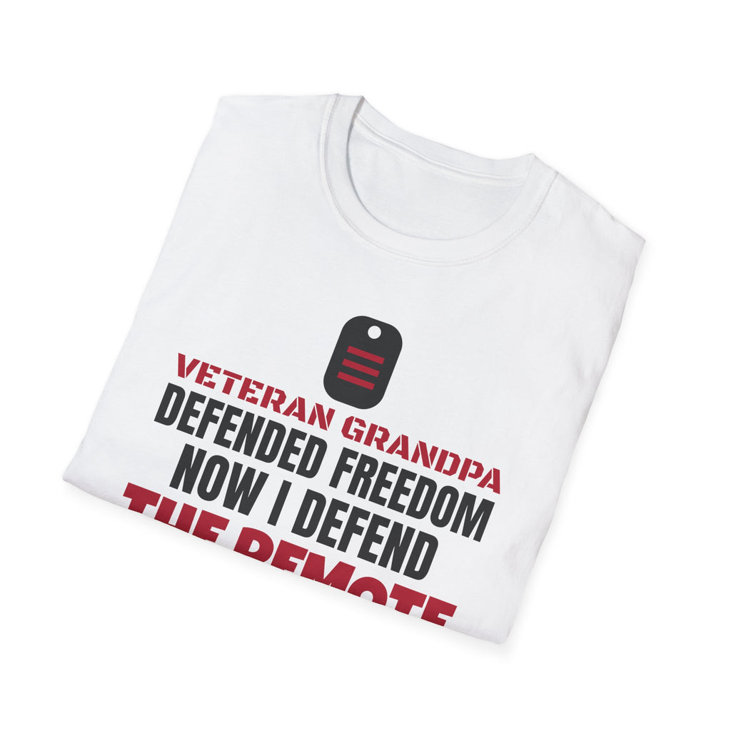 Veteran Grandpa Now I Defend The Remote T-Shirt – Gifted Porch, view 5