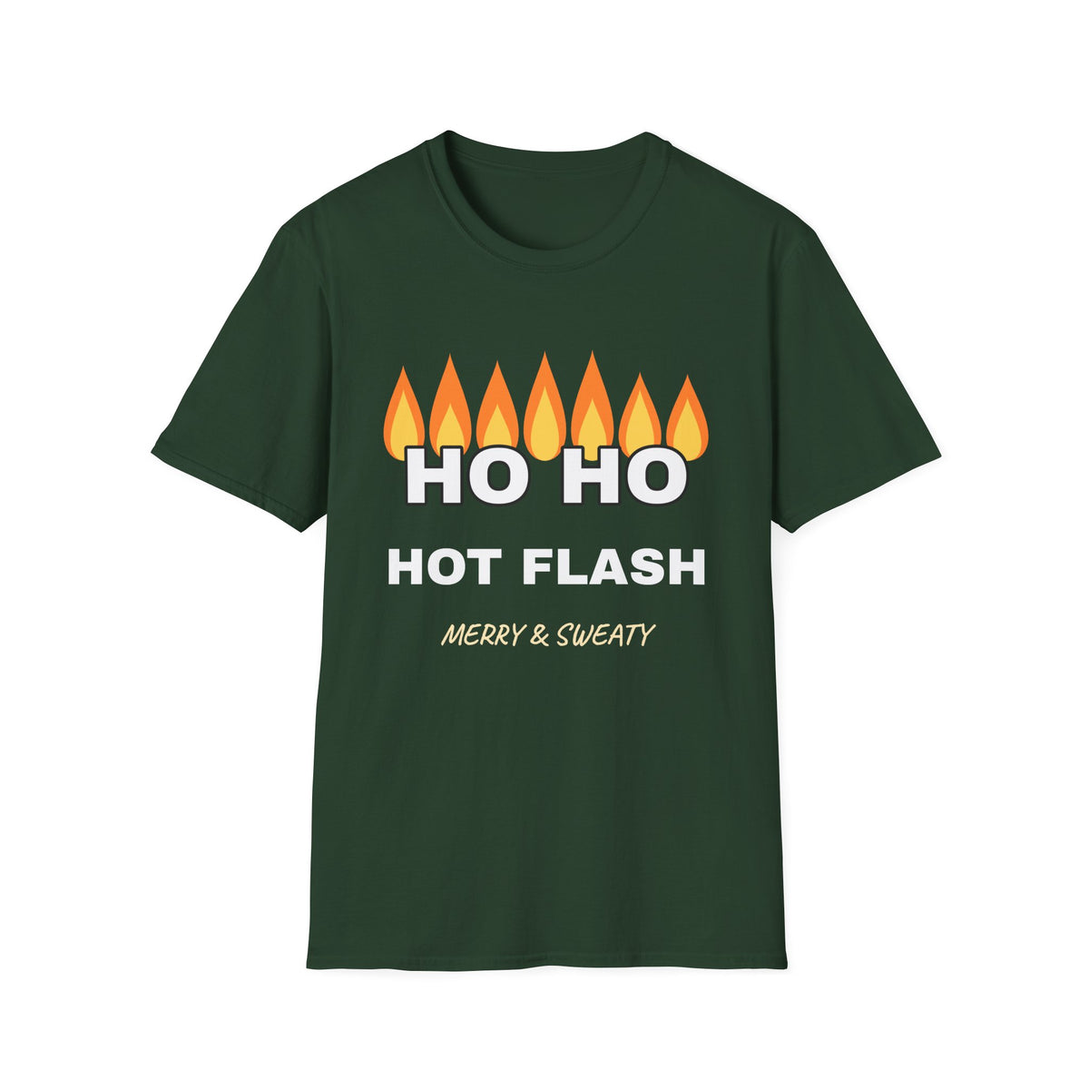 Ho Ho Hot Flash Funny Christmas T-Shirt – Gifted Porch, view 3