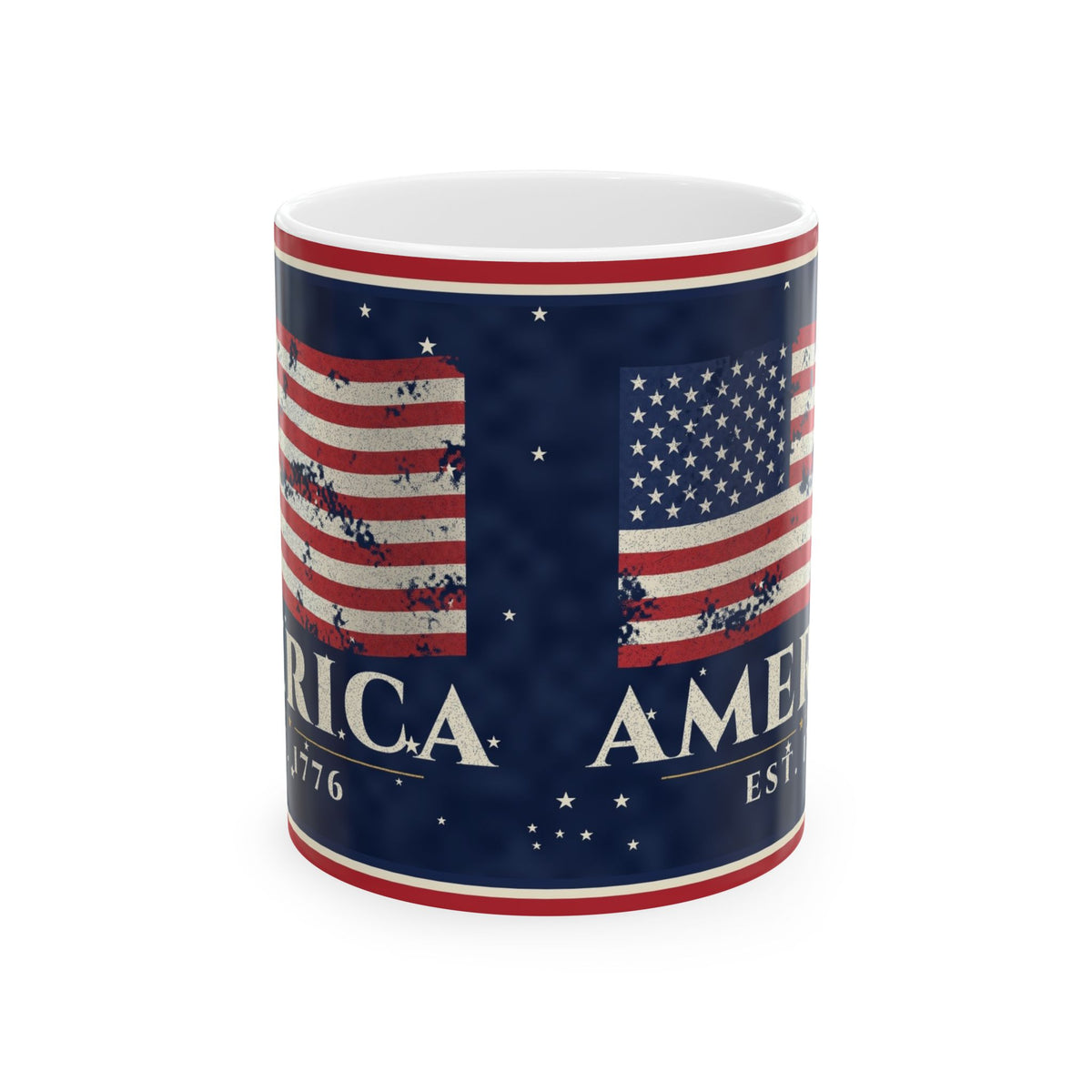 Vintage American Flag Mug