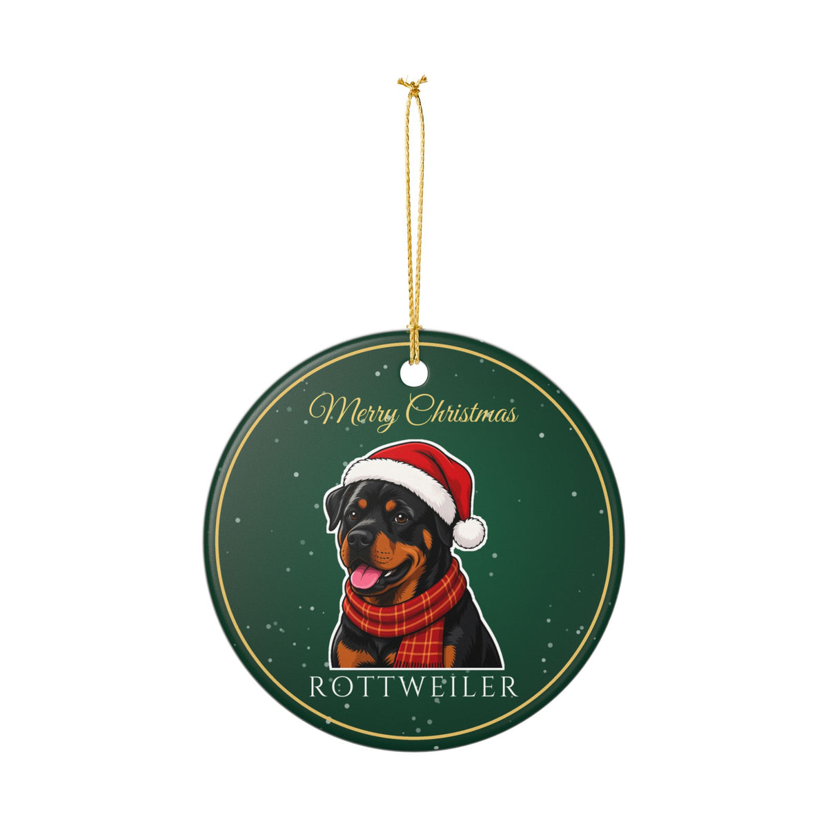 Rottweiler Dog Christmas Ornament
