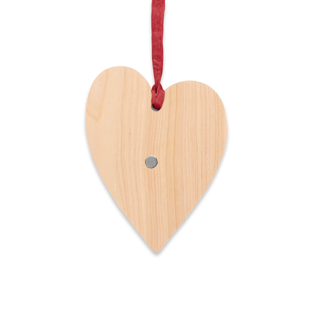 Personalized Family Est. Heart Wood Ornament