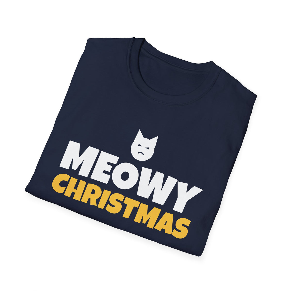Meowy Christmas Funny Cat T-Shirt Cat Lover Holiday Gift Tee – Gifted Porch