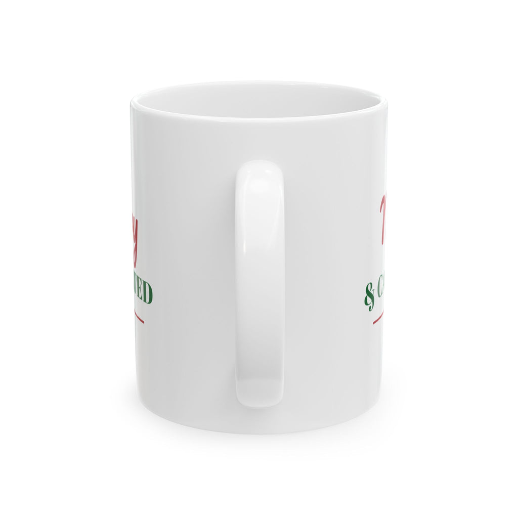 Merry And Caffeinated Christmas Mug Holiday Coffee Gift – Gifted Porch, view 4