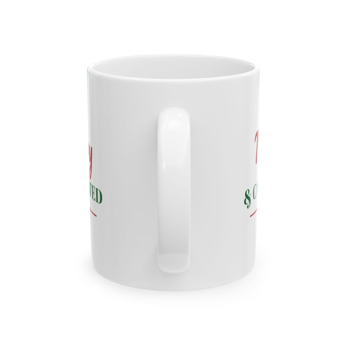 Merry And Caffeinated Christmas Mug Holiday Coffee Gift – Gifted Porch, view 4