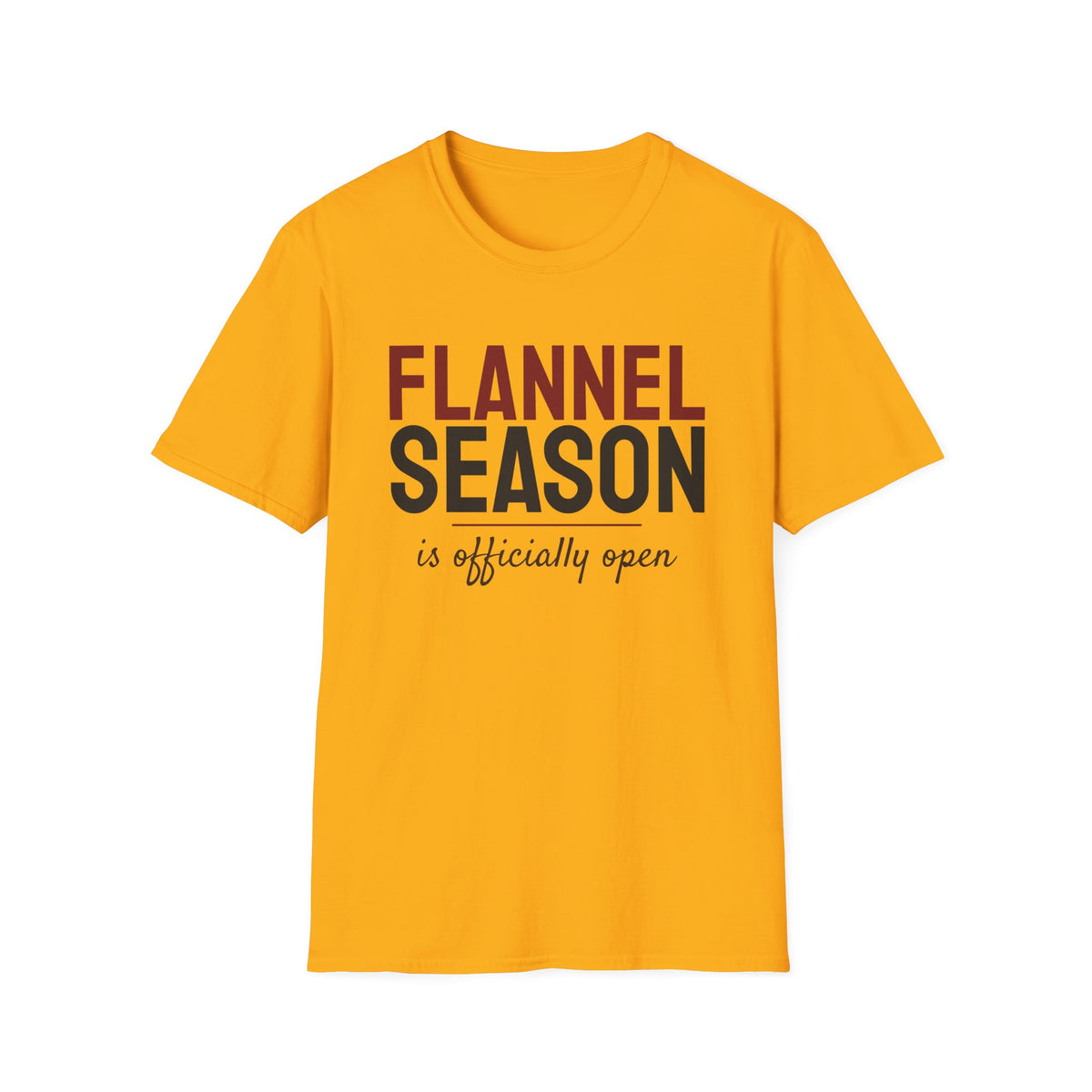 Flannel Season Is Open Fall T-Shirt – Gifted Porch, view 3