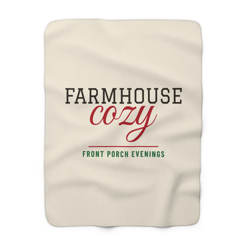 Farmhouse Cozy Sherpa Fleece Throw – Gifted Porch, view 1