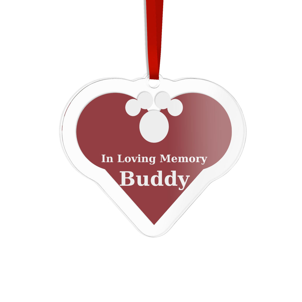 Pet Memorial Paw Acrylic Ornament – pet memorial gift