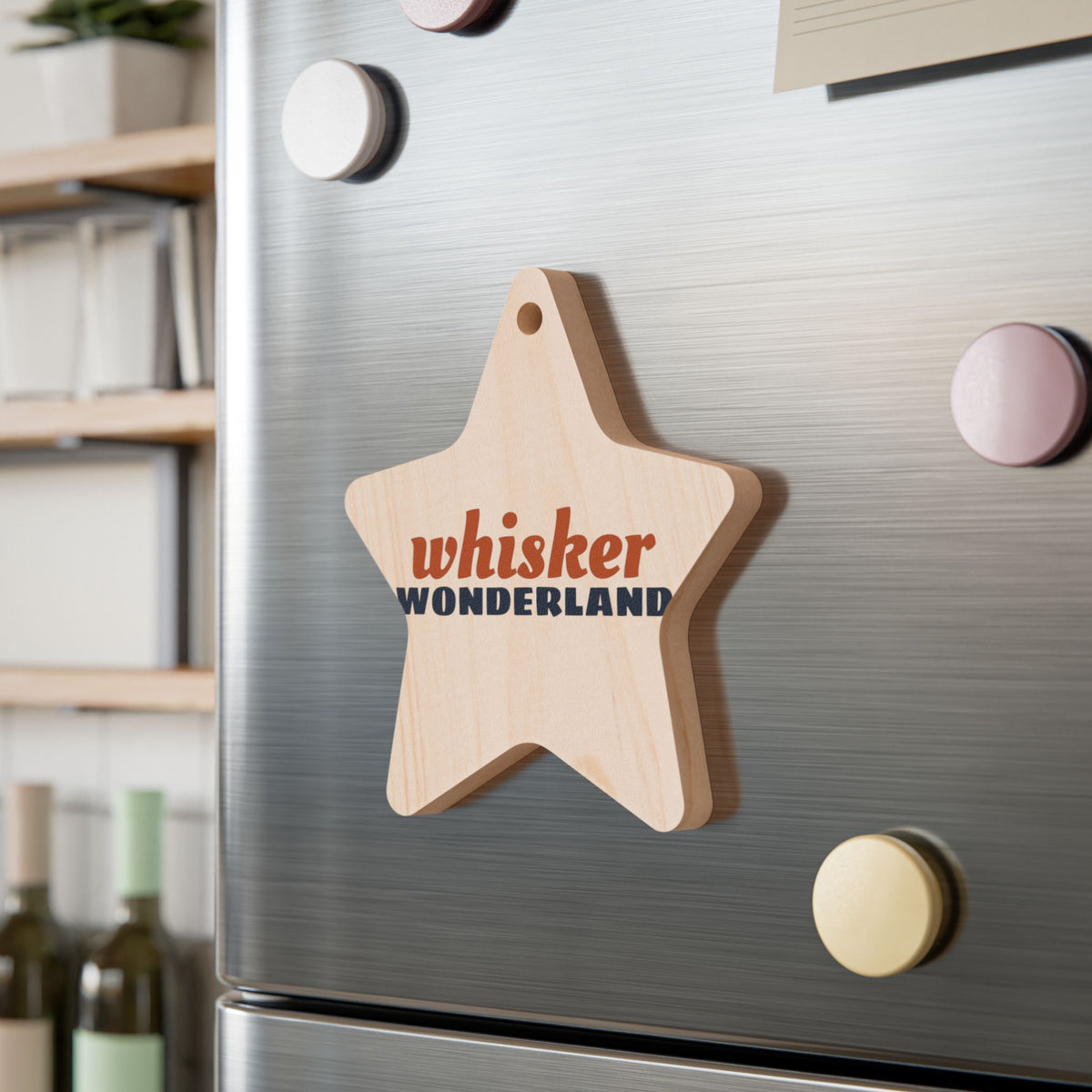 Whisker Wonderland Wood Star Ornament