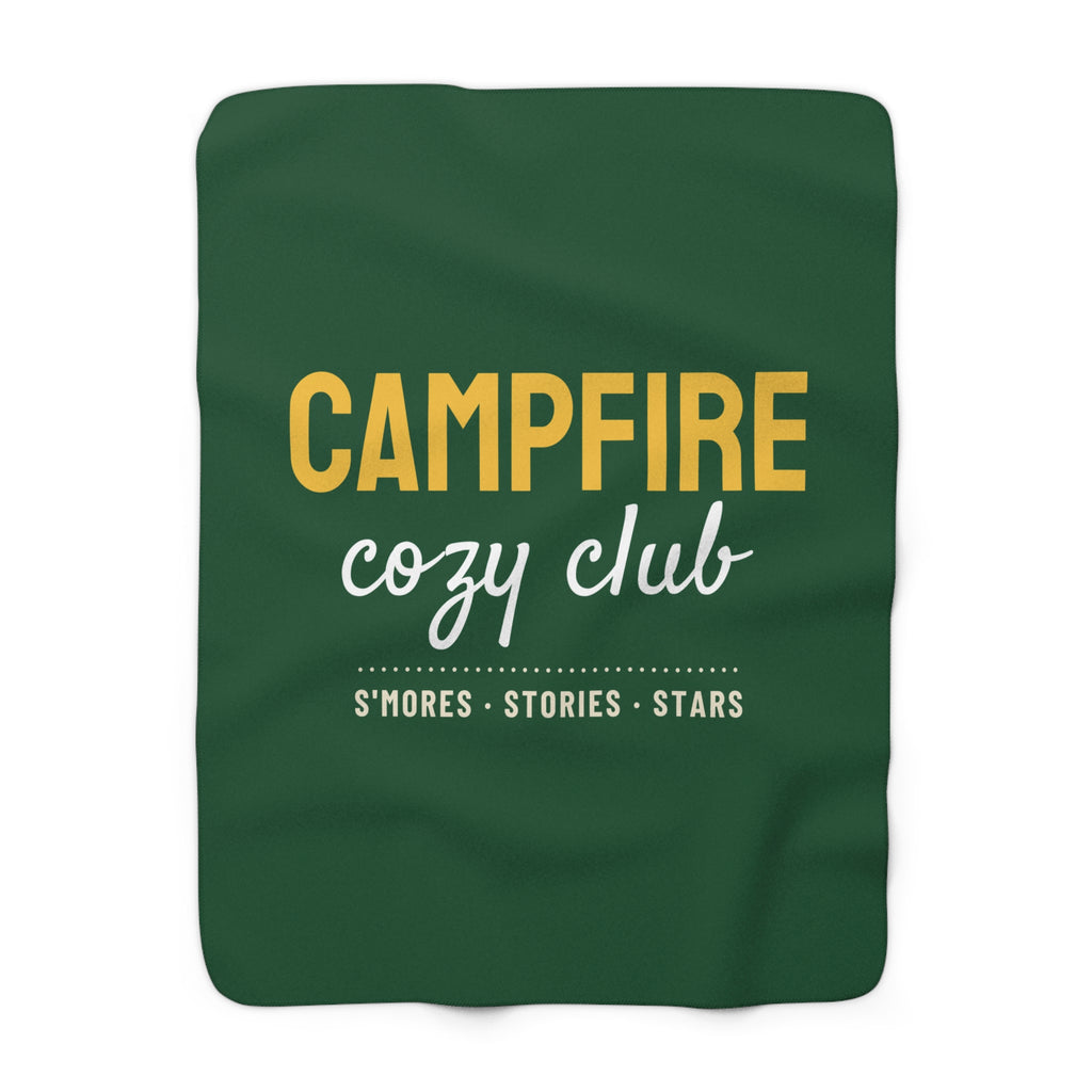 Campfire Cozy Club Sherpa Fleece Throw – Gifted Porch, view 1