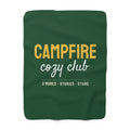 Campfire Cozy Club Sherpa Fleece Throw – Gifted Porch, view 1