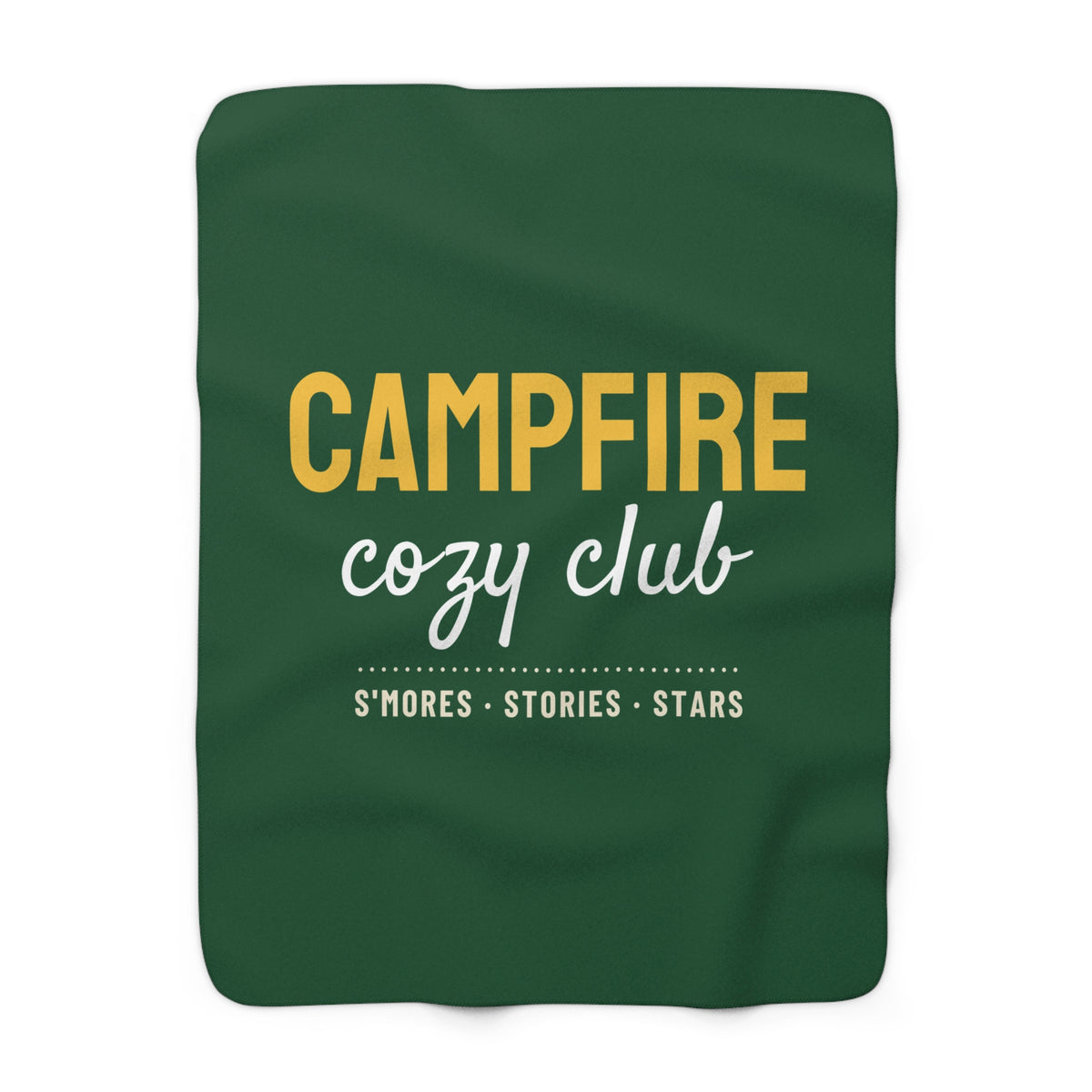 Campfire Cozy Club Sherpa Fleece Throw – Gifted Porch, view 1