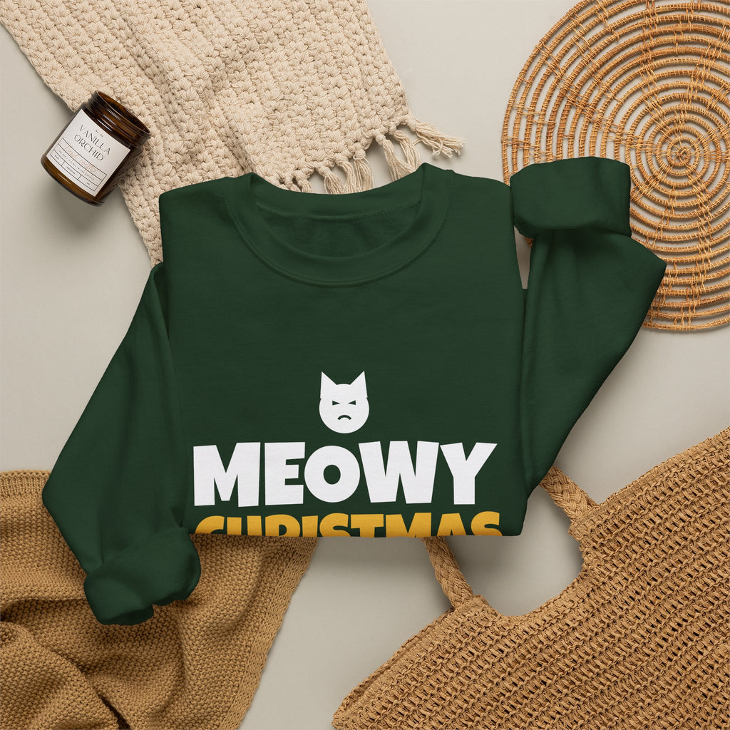 Meowy Christmas Cat Sweatshirt