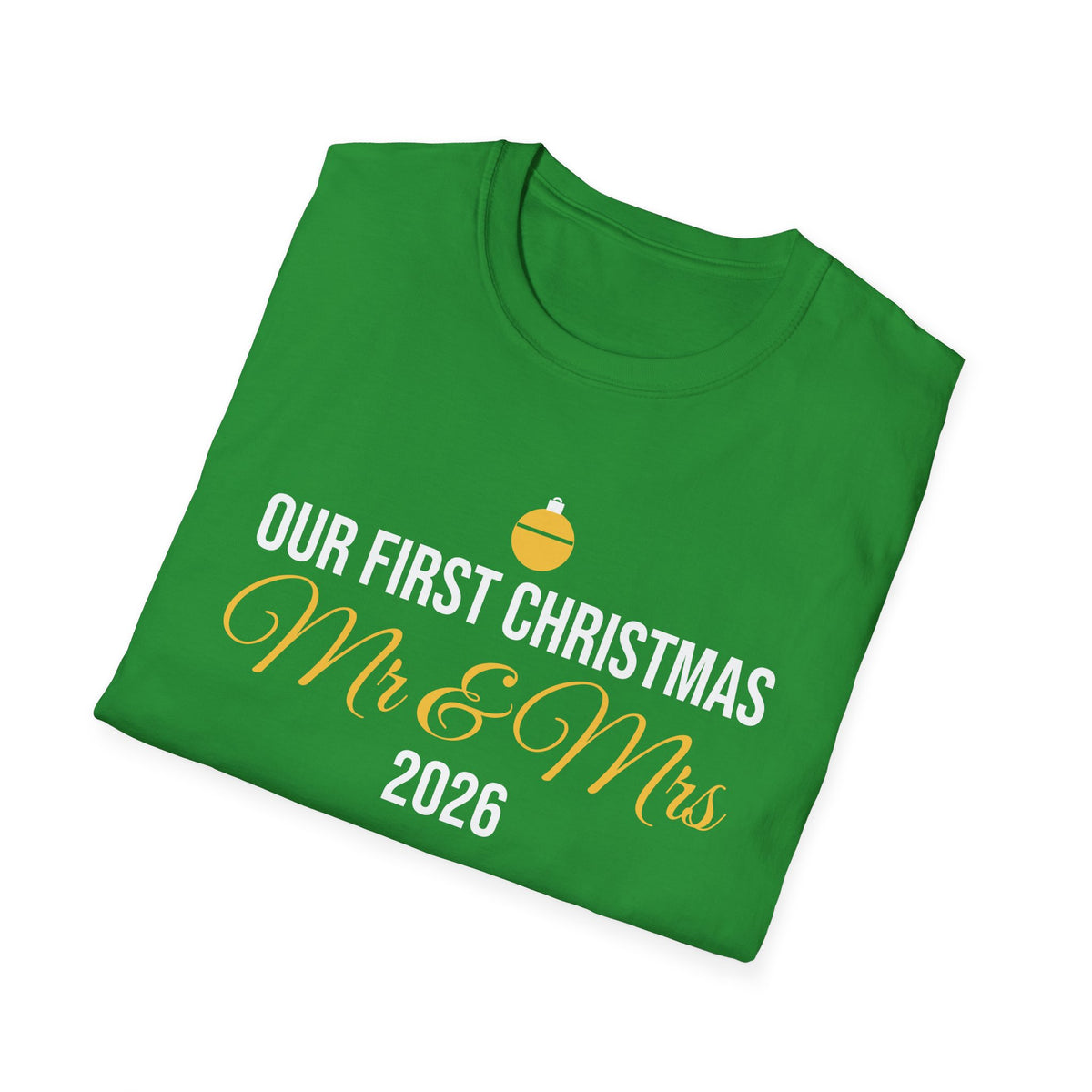 Our First Christmas As Mr And Mrs 2026 T-Shirt Newlywed Holiday Gift Tee – Gifted Porch