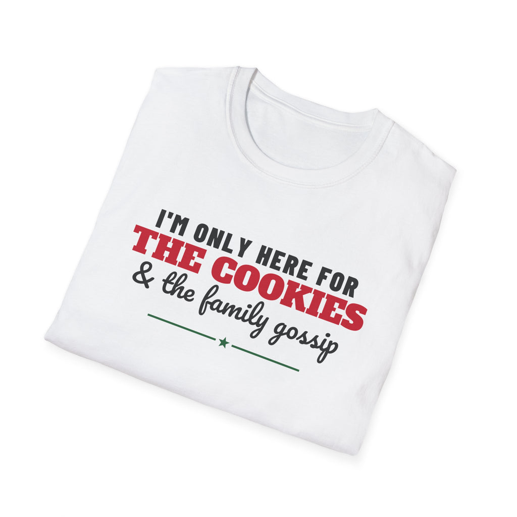 Here For The Cookies And The Family Gossip Christmas T-Shirt – Gifted Porch, view 7