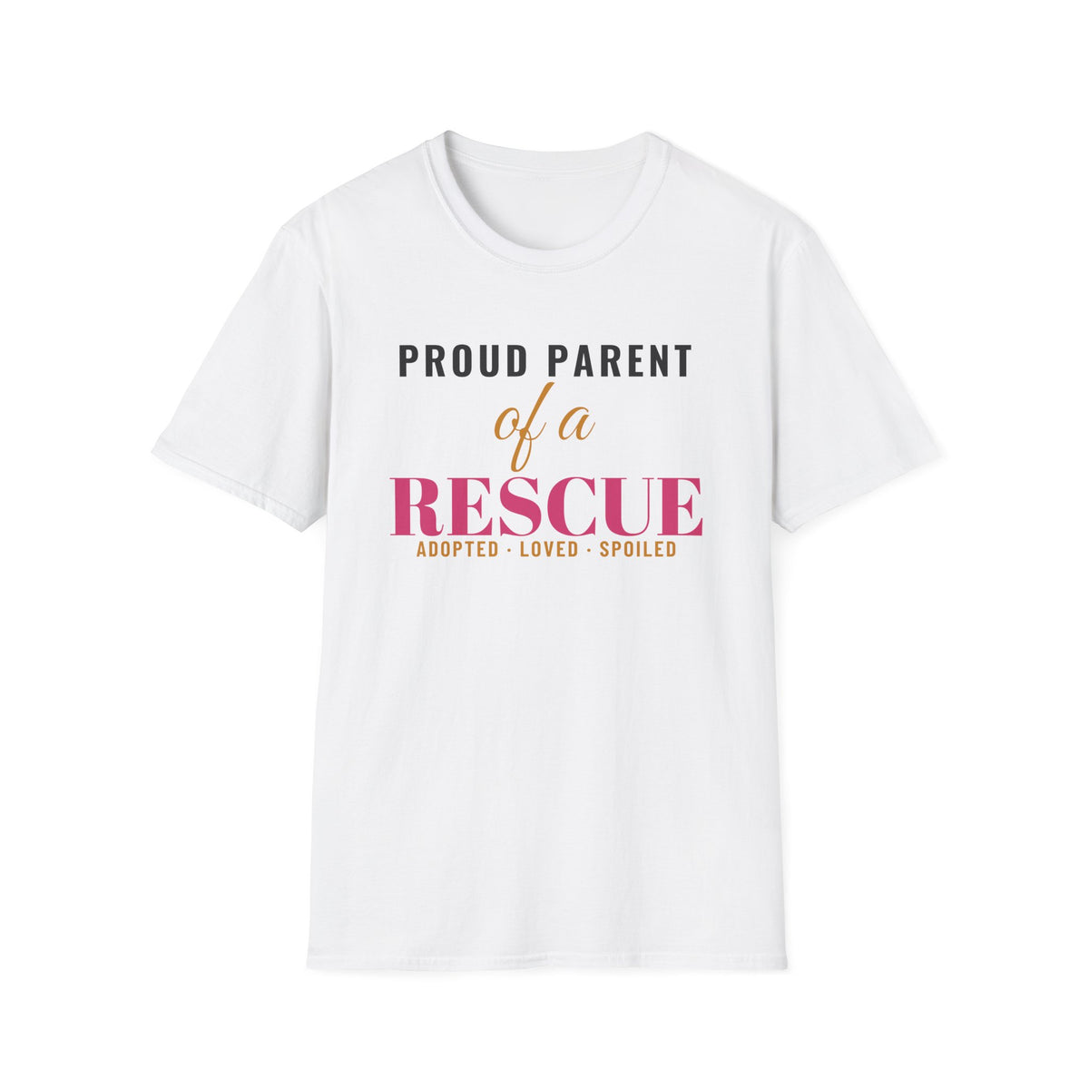 Proud Parent Of A Rescue Dog Cat Adoption T-Shirt – Gifted Porch, view 1