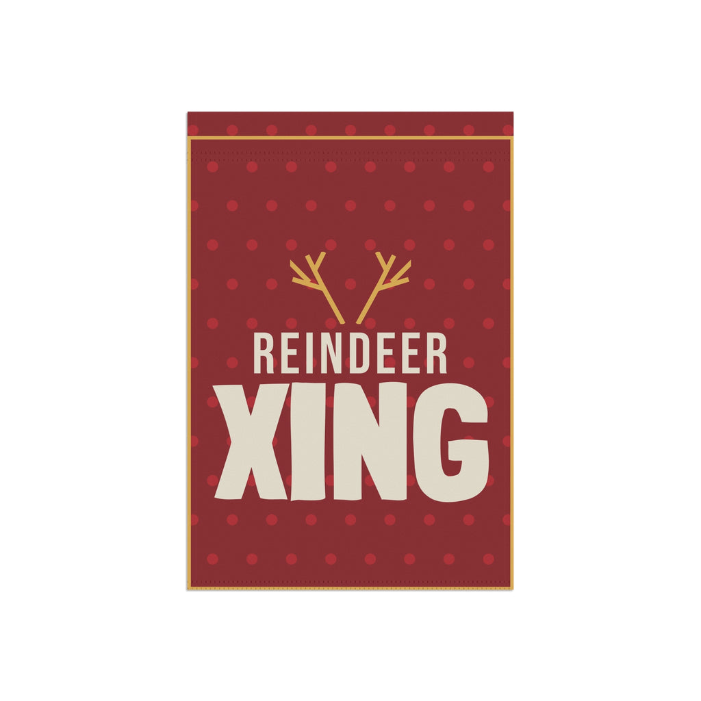 Reindeer Xing Garden Flag