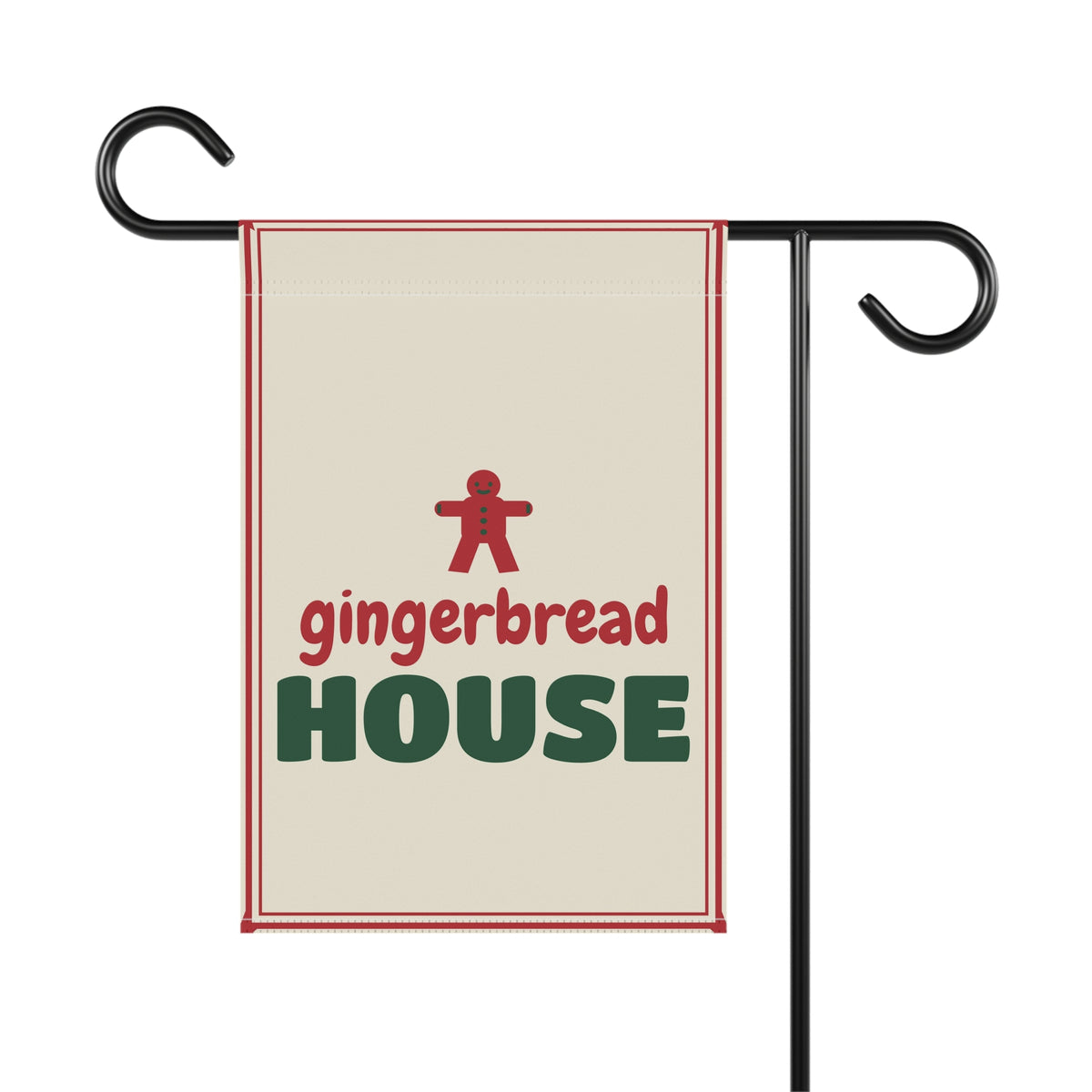 Gingerbread House Garden Flag