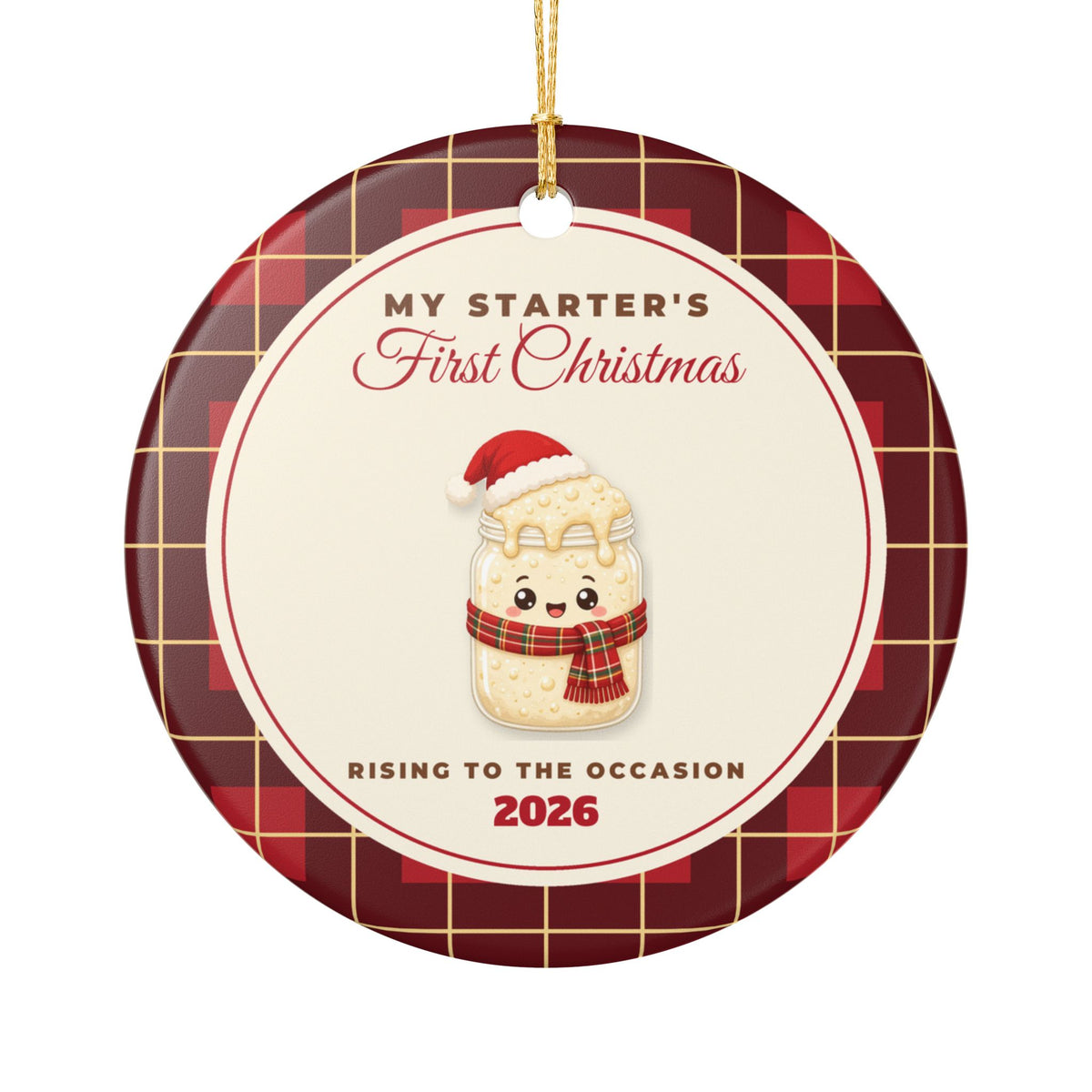 My Starter's First Christmas 2026 Sourdough Ornament – Gifted Porch, view 1