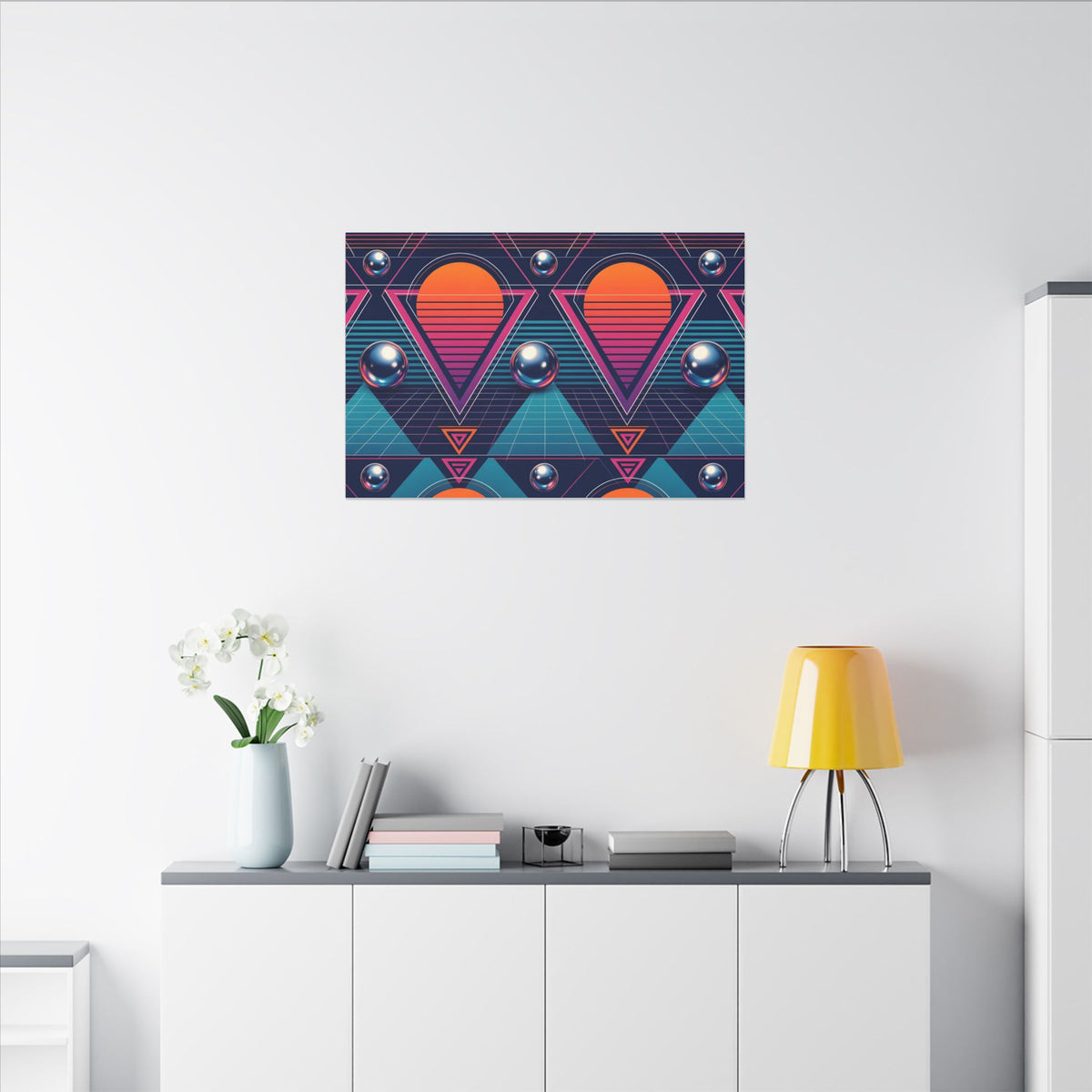 Retro Future Abstract Canvas Wall Art – unique art gift, photo 12