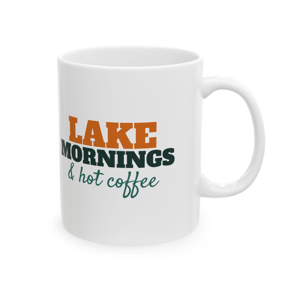 Lake Mornings And Hot Coffee Mug Lake Life Fishing Gift – Gifted Porch, view 5