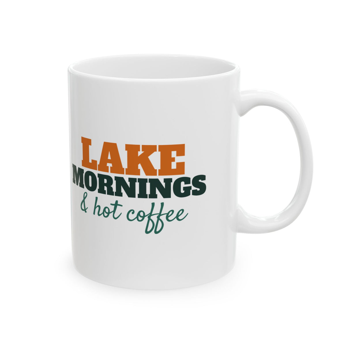 Lake Mornings And Hot Coffee Mug Lake Life Fishing Gift – Gifted Porch, view 5