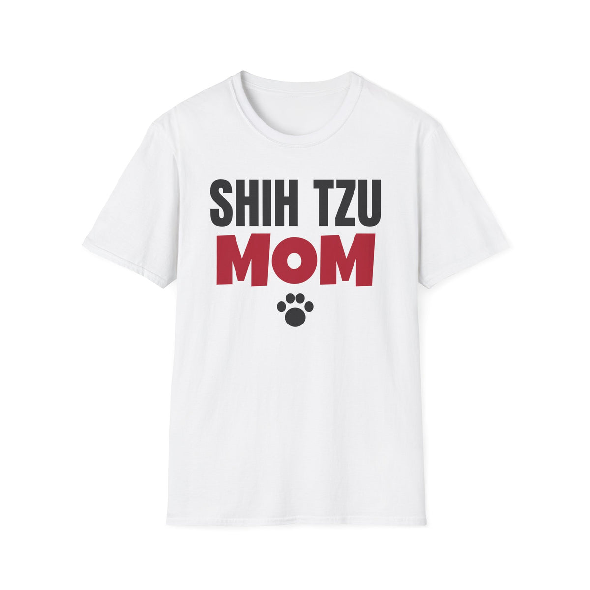 Shih Tzu Mom T-Shirt Small Dog Lover Paw Print Gift Tee For Her – Gifted Porch
