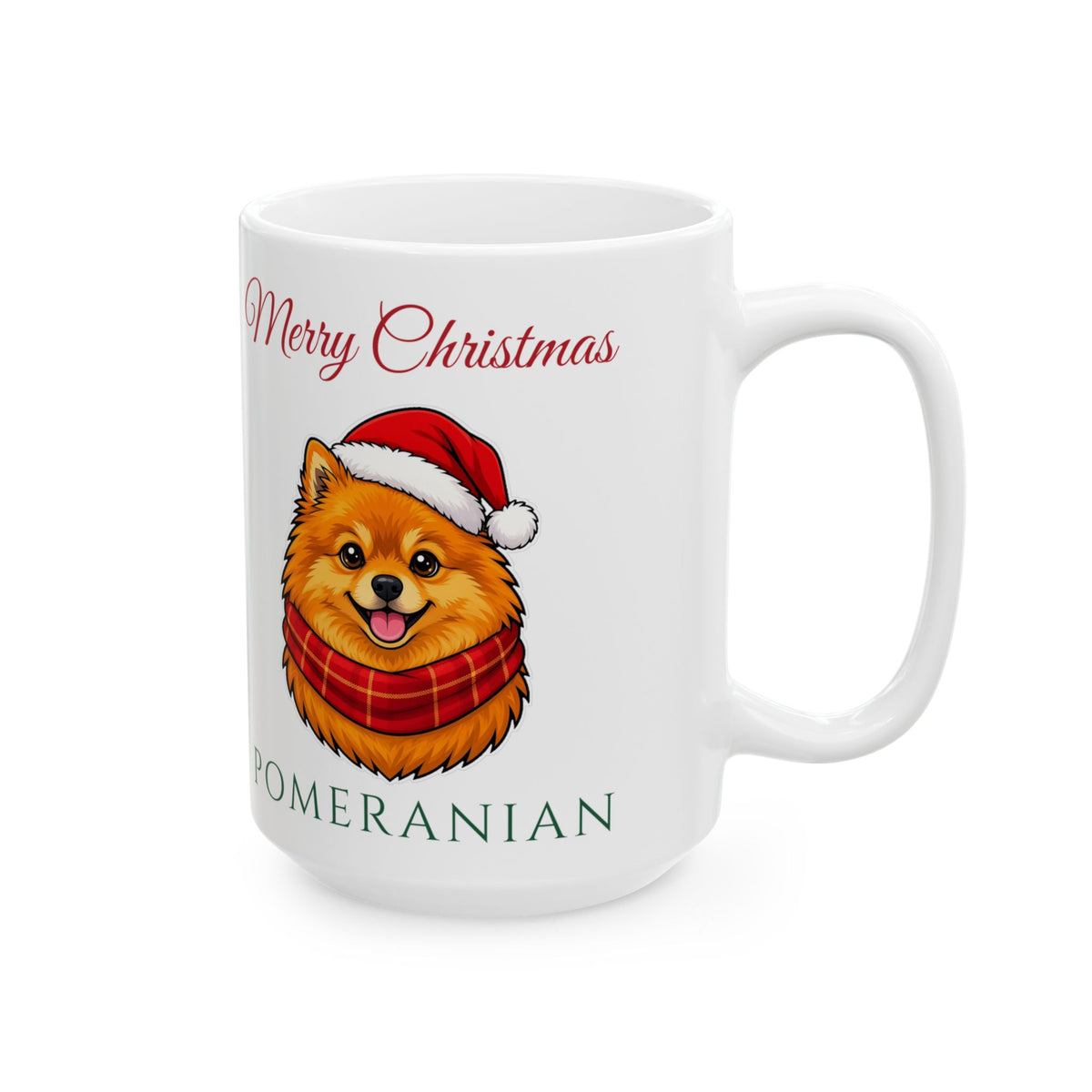 Pomeranian Dog Christmas Mug