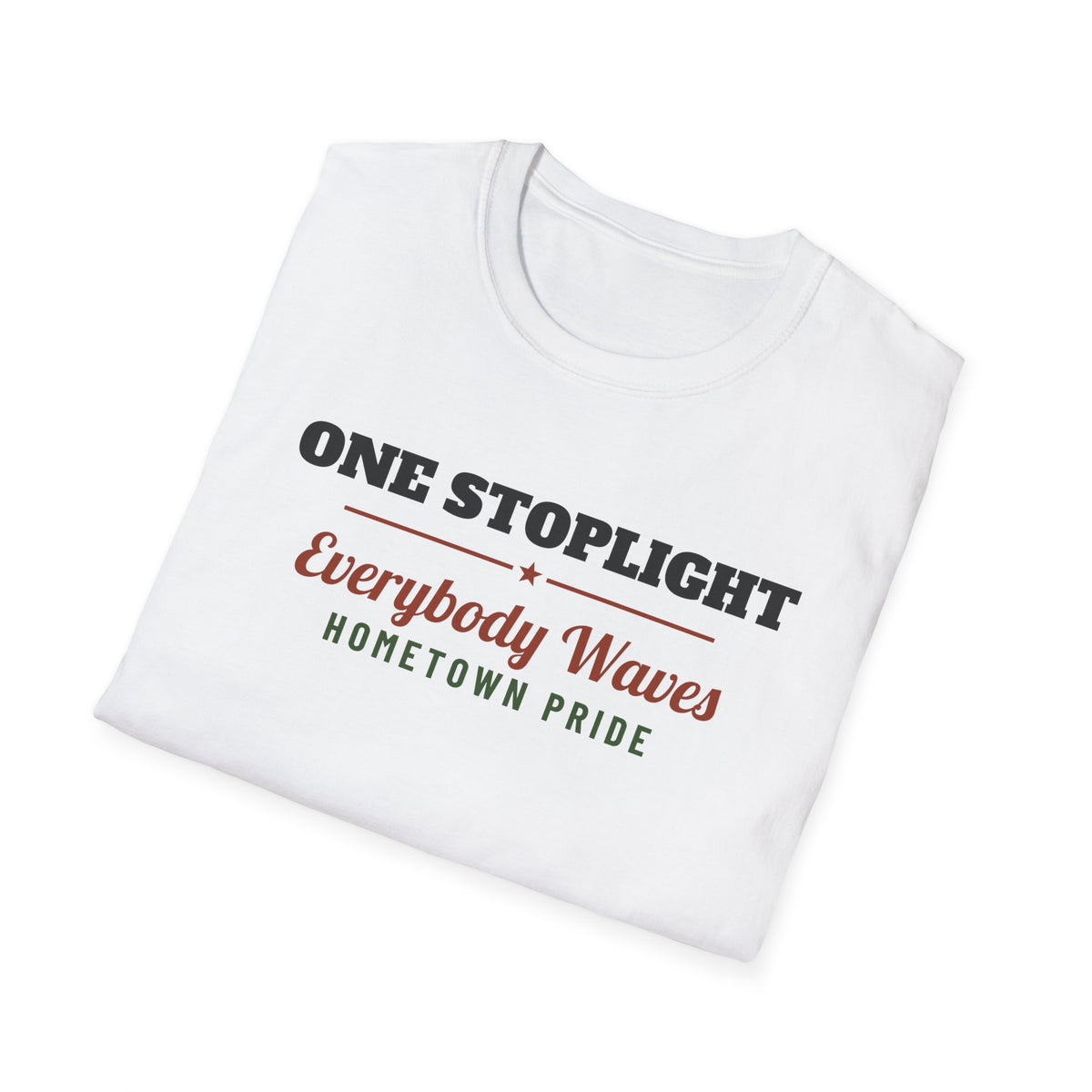 One Stoplight Everybody Waves Country T-Shirt – Gifted Porch, view 5