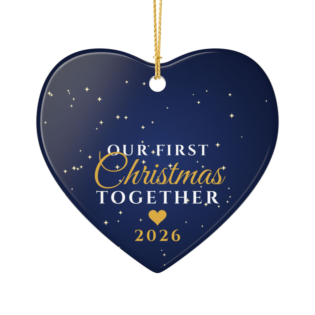 Our First Christmas Together 2026 Couples Heart Ornament – Gifted Porch, view 2
