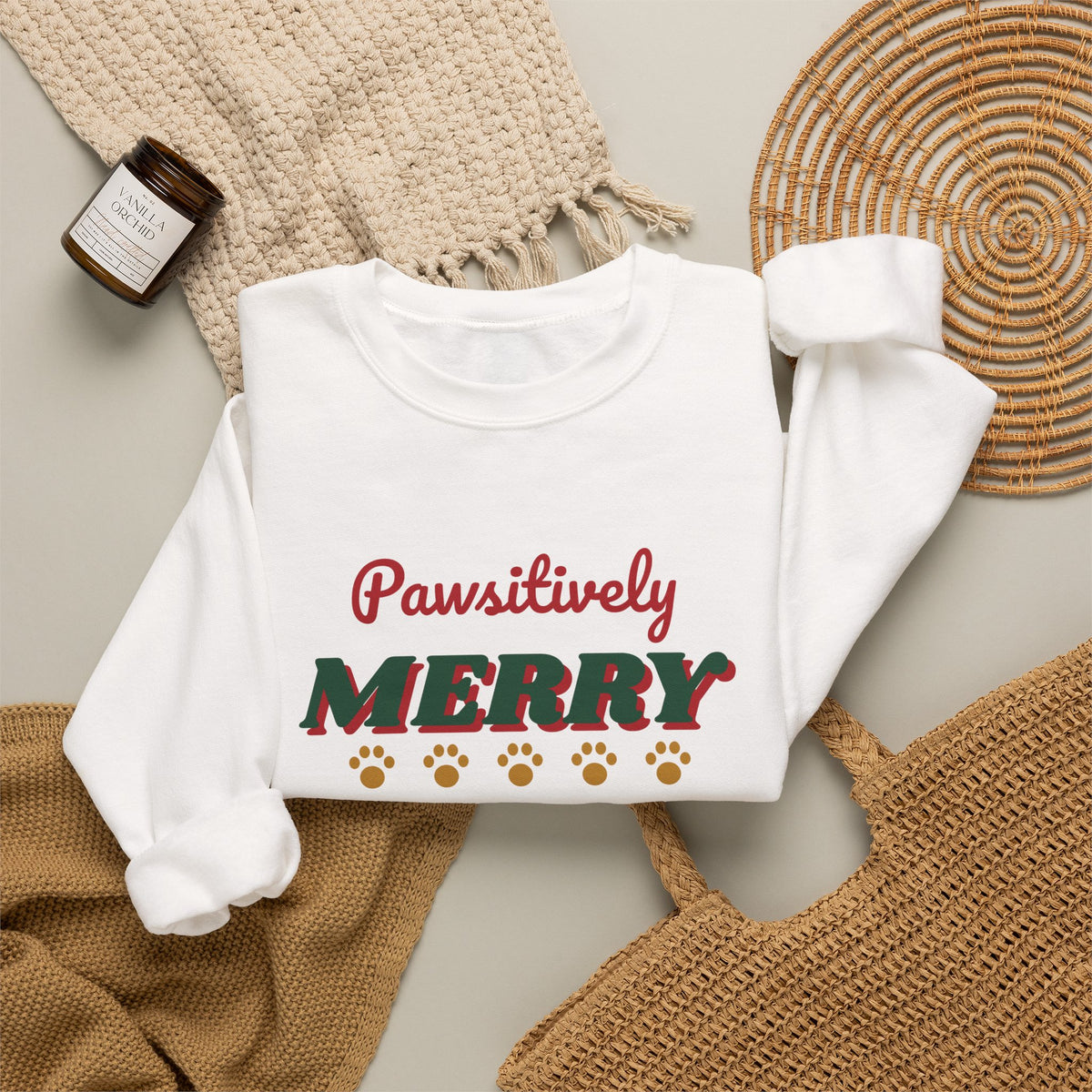 Pawsitively Merry Christmas Sweatshirt
