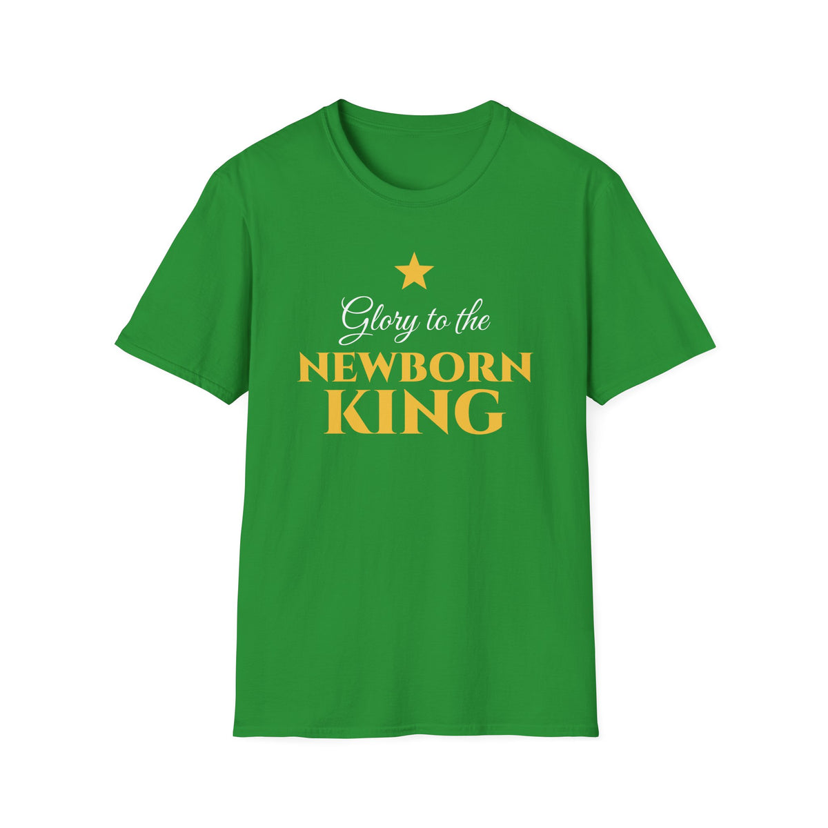 Glory To The Newborn King Christmas T-Shirt Christian Carol Faith Gift Tee – Gifted Porch