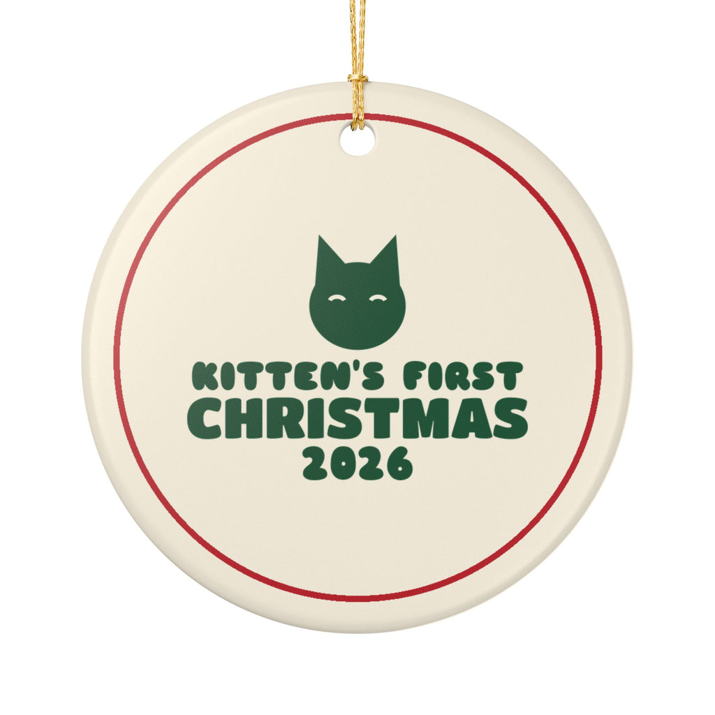 Kitten First Christmas Ornament