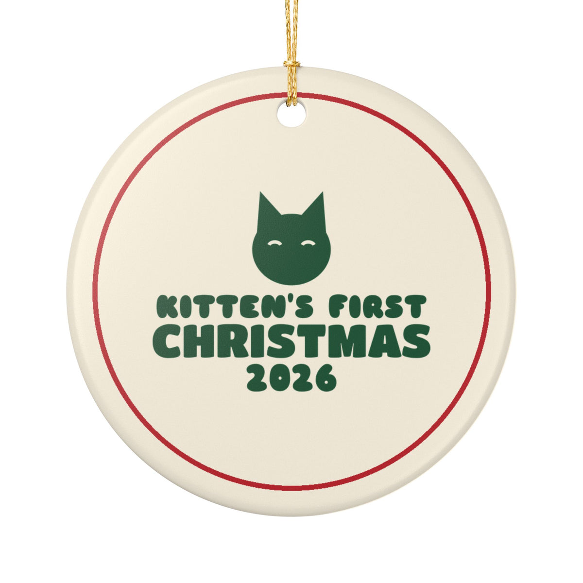 Kitten First Christmas Ornament