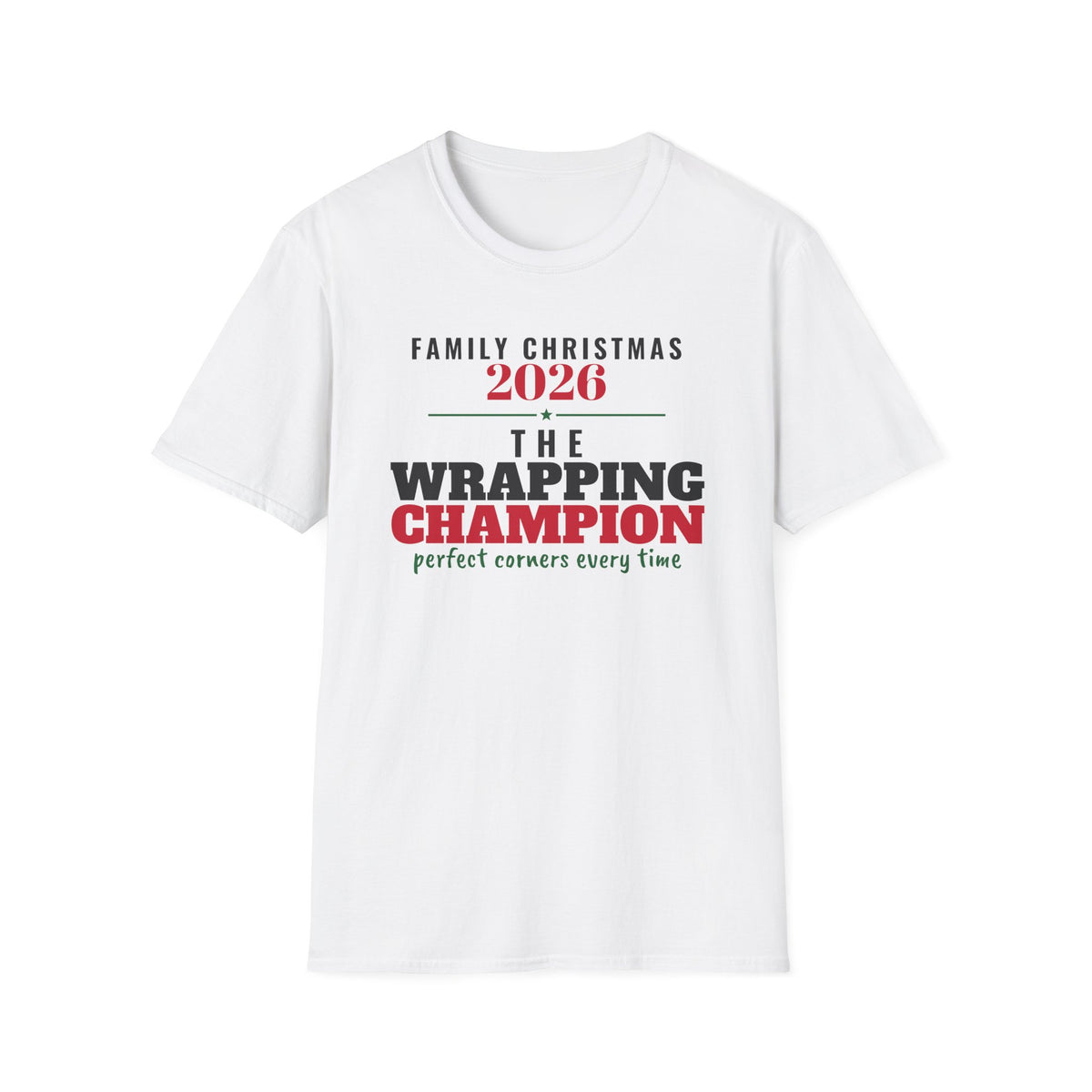 The Wrapping Champion Family Christmas 2026 Matching T-Shirt – Gifted Porch, view 1
