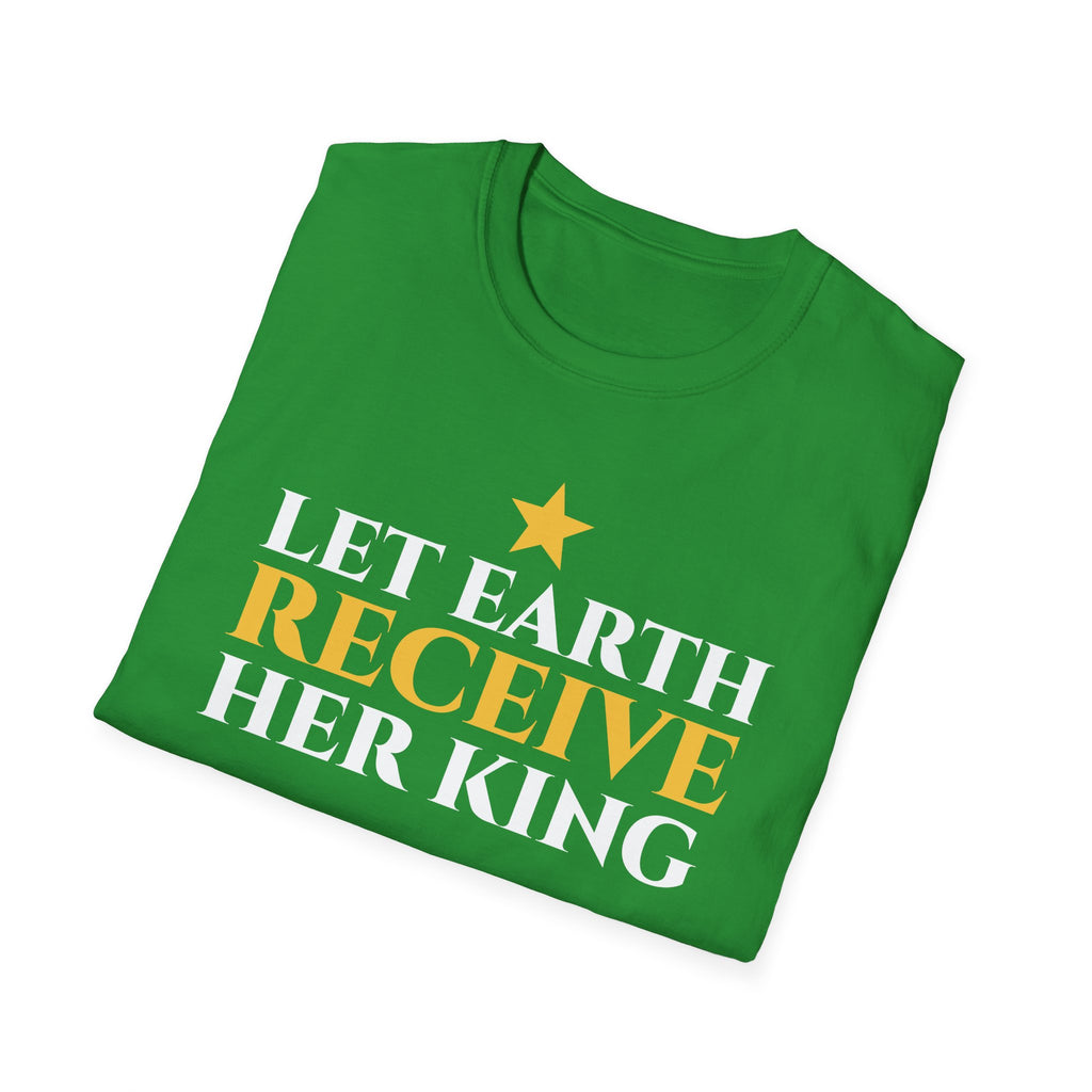 Let Earth Receive Her King Christmas T-Shirt Christian Hymn Faith Gift Tee – Gifted Porch