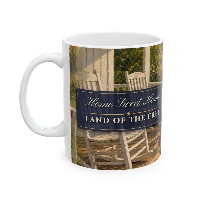 Americana Porch coffee mug – patriotic coffee mug by Gifted Porch