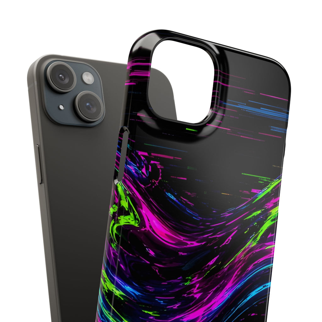 Glitch Wave Abstract Phone Case – unique art gift, photo 52
