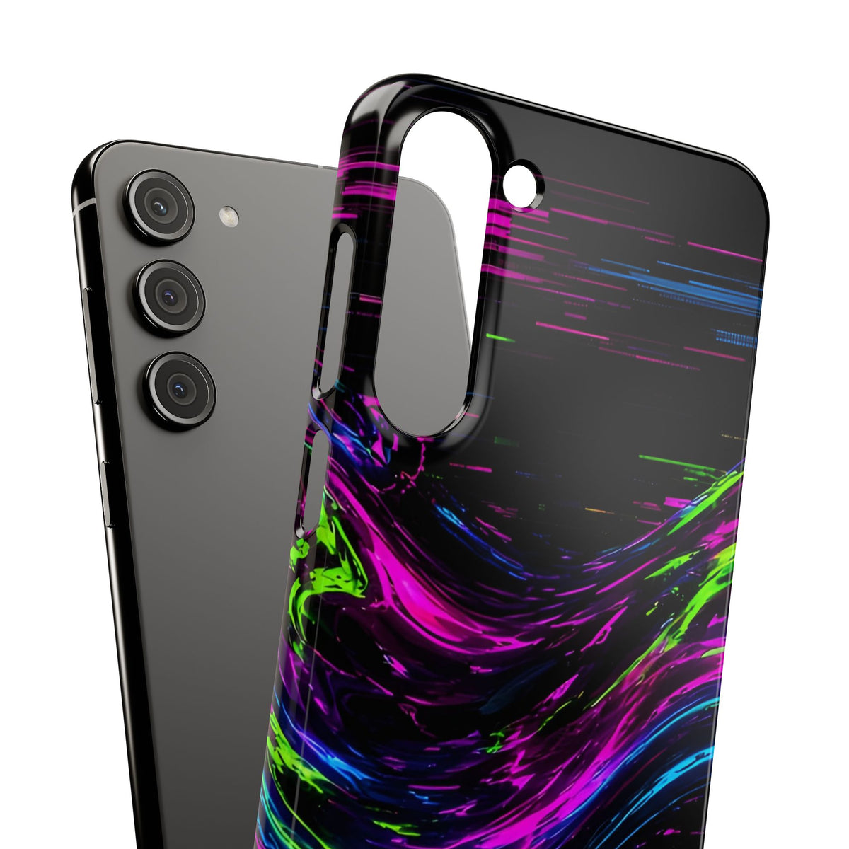 Glitch Wave Abstract Phone Case – unique art gift, photo 64