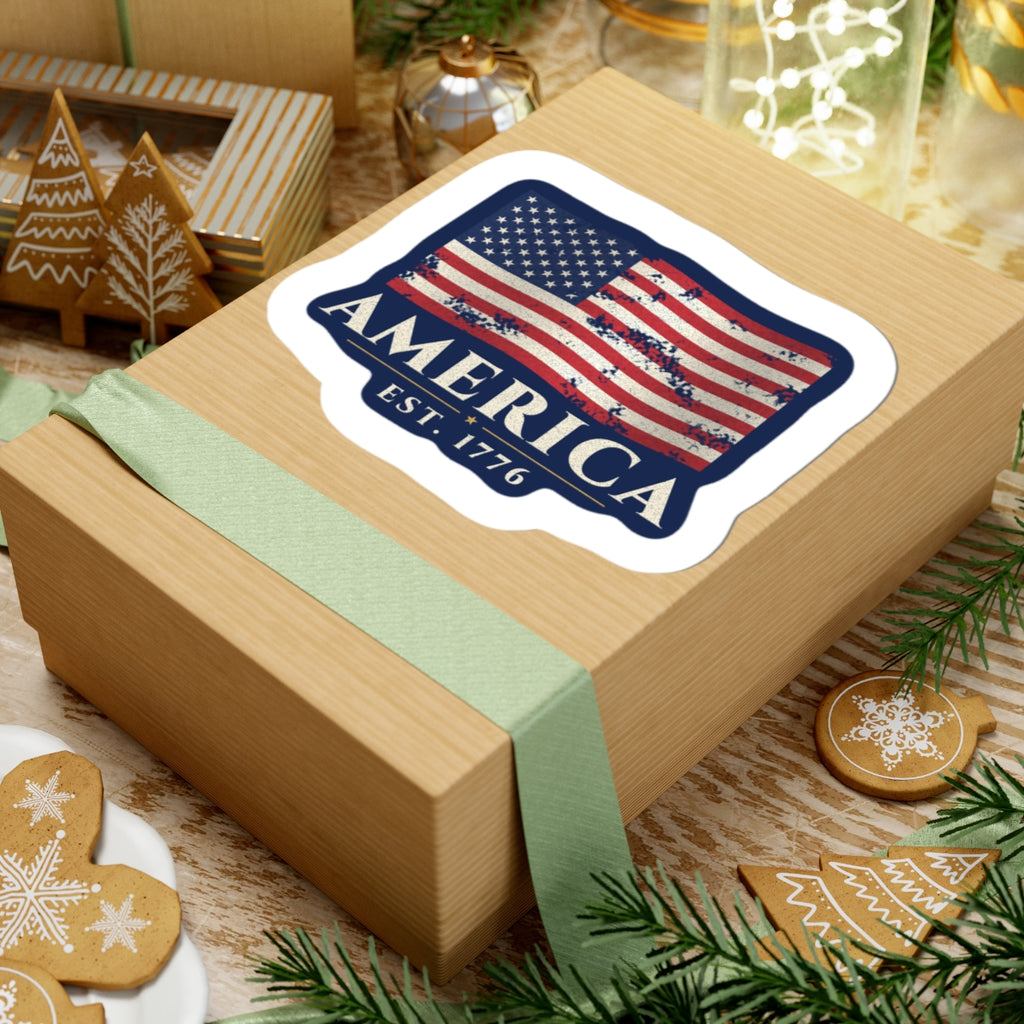 Vintage American Flag Sticker