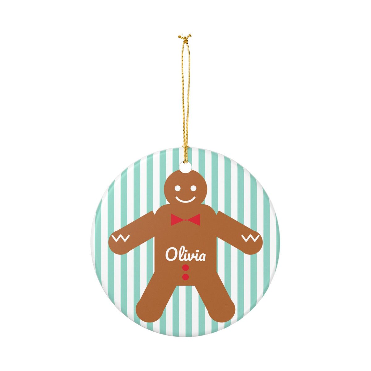 Personalized Gingerbread Man Christmas Ornament – Gifted Porch, view 4
